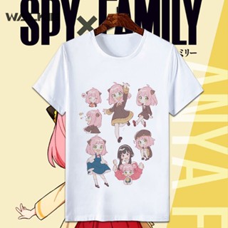 Walkie เสื้อยืดแขนสั้น ผ้าฝ้าย พิมพ์ลายคอสเพลย์ Spy X Family Anya Forger แฟชั่นฤดูร้อน สําหรับผู้ชาย และผู้หญิง -1_03