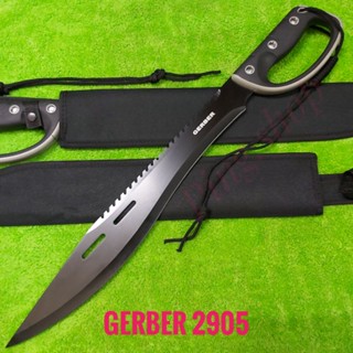 อุปกรณ์เดินป่า มีดเดินป่า มีดยาว มีดสปาต้า มีดพกเดินป่า GERBER 2905 ใบดำ