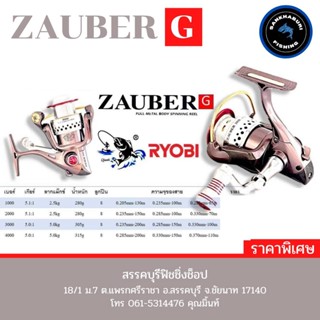 รอกสปิ้น RYOBI ZAUBER สินค้ามีครบทุกสี