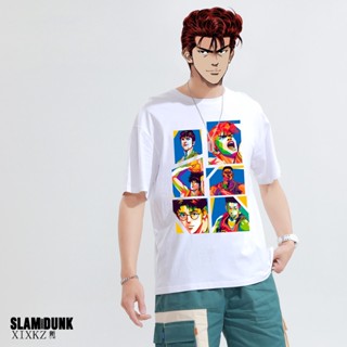 Slam Dunk Summer t-Shirt Loose Casual Versatile Sakuragi Flower Road Rukawa Mitsui Merchandise Pure Cotton_07