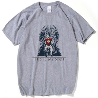 ย้อนยุคเสื้อยืดลําลอง พิมพ์ลาย The Big Bang Theory This Is My Spot Games Of Thrones สําหรับผู้ชายS-5XL_07