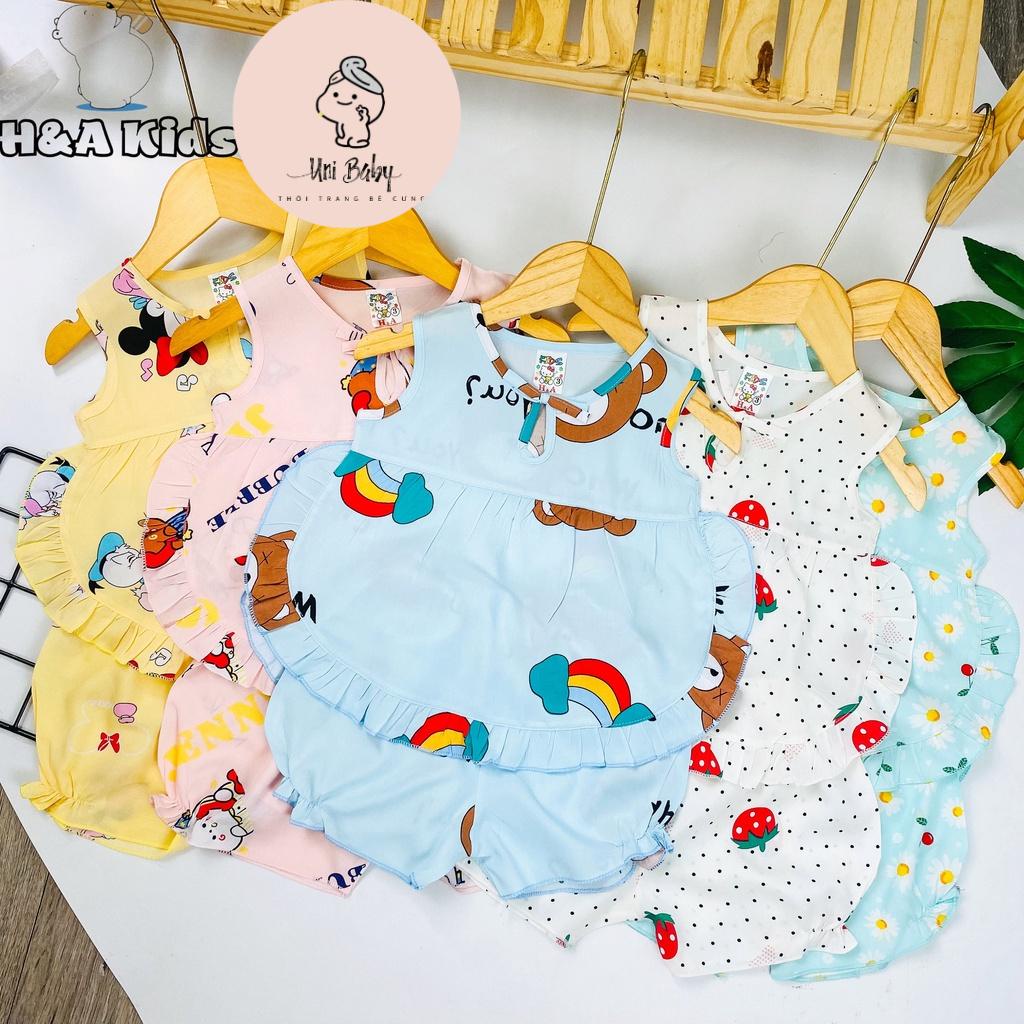 ชุดลินินเด็กผู้หญิงใส่อยู่บ้านและนอนผ้าผิว 2 ตัว สินค้าสวย H&A Kids - Unibaby Store BTSize3