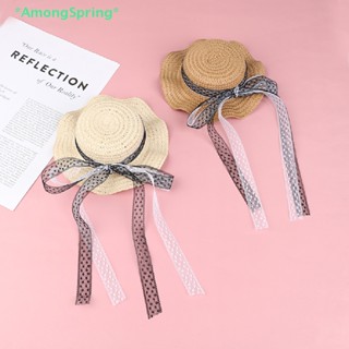 Amongspring&gt; หมวกฟางลูกไม้ แฮนด์เมด 1/6 สําหรับตกแต่งตุ๊กตา 1 ชิ้น