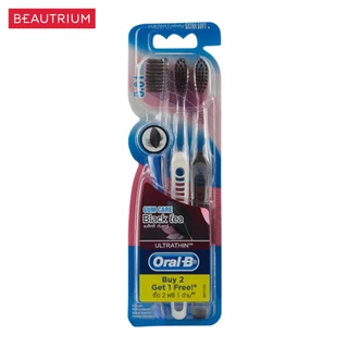 ORAL-B Ultra Thin Black Tea Gum Care Extra Soft Pack 3 แปรงสีฟัน 3pcs