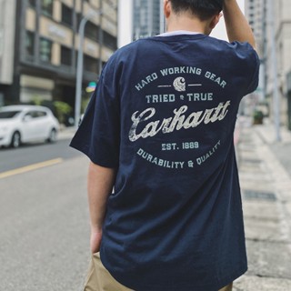 Carhartt เสื้อยืดลําลอง แขนสั้น คอกลม พิมพ์ลาย ทรงหลวม แฟชั่นฤดูร้อน K87