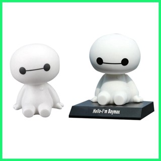 ฟิกเกอร์หุ่นยนต์ PVC รูปการ์ตูน Baymax แบบกลวง สําหรับตกแต่งภายในรถยนต์