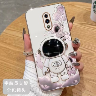 เคสโทรศัพท์มือถือ ขอบตรง ลายนักบินอวกาศ พร้อมขาตั้ง สําหรับ OPPO RENO RENO 2 RENO Z RENO 3 RENO 3Pro RENO 2F OPPO A1PRO