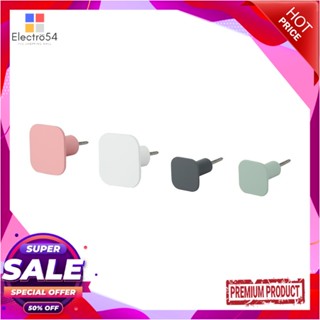 WALL ขอแขวนสี่เหลี่ยม STACKO WISH แพ็ก 4 ชิ้นWALL HOOK SET STACKO WISH SQUARE 4 PCS