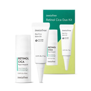 Innisfree Retinol Cica Duo Kit (Retinol Cica Repair Ampoule 10ml, Bija Cica Balm Ex 7ml)