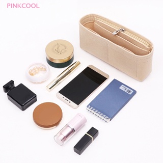 Pinkcool ขายดี กระเป๋าผ้าสักหลาด กระเป๋าถือ กระเป๋าจัดระเบียบ หลายช่อง สําหรับผู้หญิง