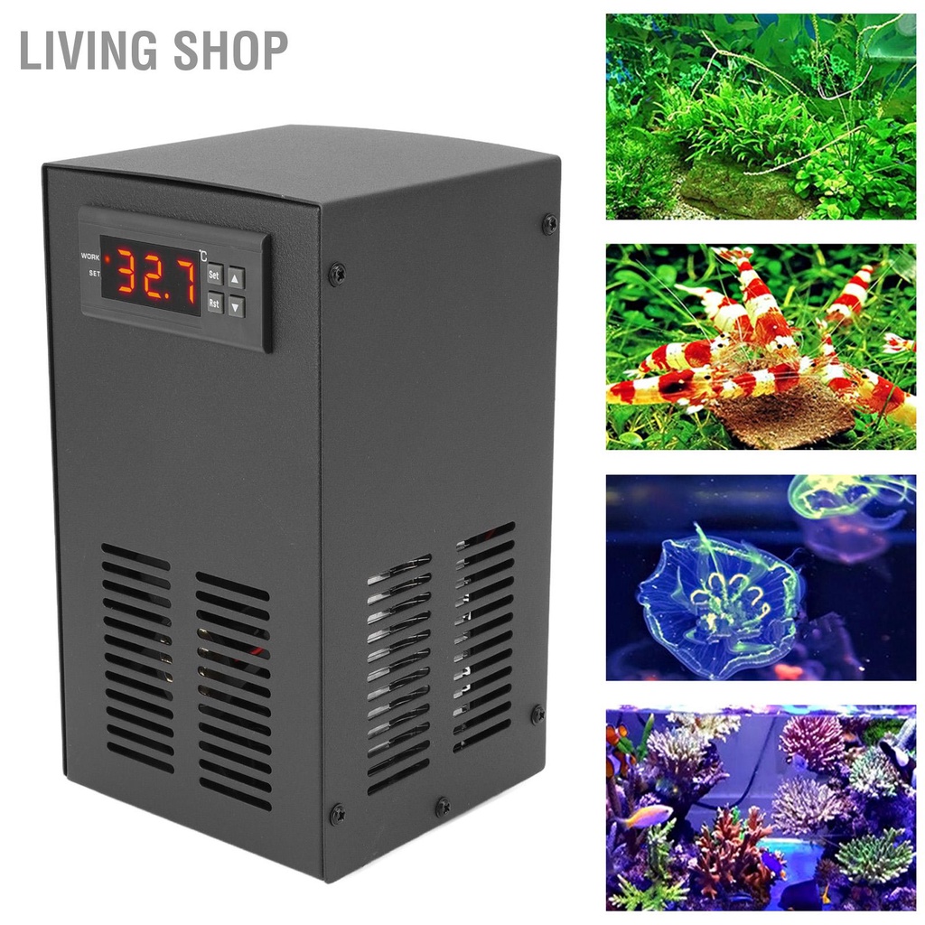 Living Shop Aquarium Water Cooler Warmer Electric Chiller ระบบทำความเย็นสำหรับตู้ปลาตู้ปลา 120W