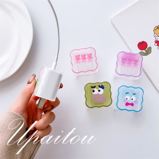 เคสซิลิโคนนิ่ม แบบใส ลายการ์ตูนน่ารัก 18W 20W สําหรับ iPhone 14 13 12 11 Pro Max 1 ชิ้น