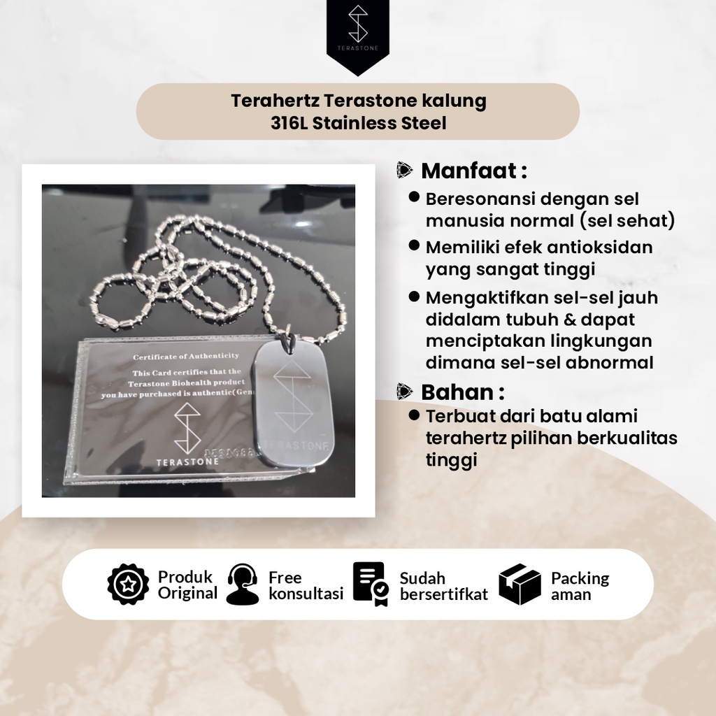 Terahertz Teratone 316L สร้อยคอสแตนเลส