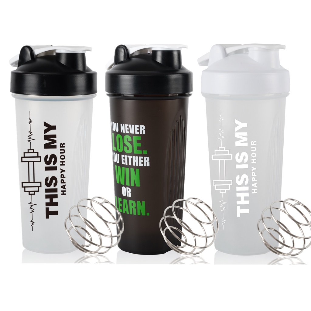 GEMFUL 600ML ขวดเครื่องปั่นโปรตีนผสม BPA-Free Leak Proof Blender ถ้วยน้ํา 20oz สําหรับกีฬายิม