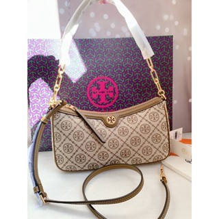 แท้ ส่งฟรี พร้อมส่ง Tory Burch T Monogram Jacquard Studio Bag