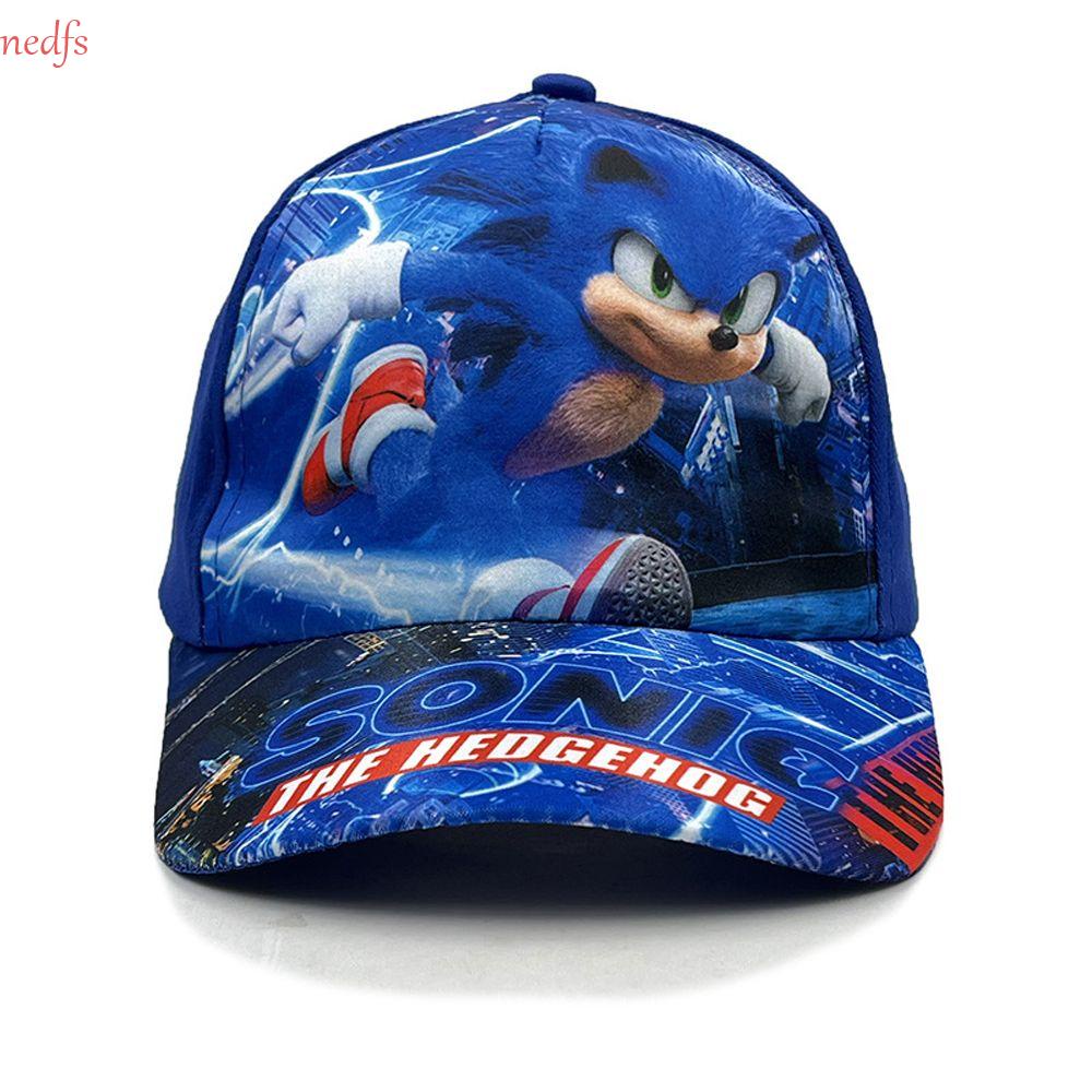 Nedfs หมวกแก๊ปโซนิค ลายการ์ตูนอนิเมะ Sonic The Hedgehog ปรับได้ สไตล์ฮิปฮอป แฟชั่นสําหรับผู้ชาย และผู้หญิง