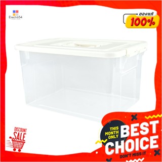 STORAGE กล่องหูหิ้ว PIONEER PN3406/1 26.5x36x21 ซม. สีขาวSTORAGE BOX WITH HANDLES PIONEER PN3406/1 26.5X36X21CM WHITE