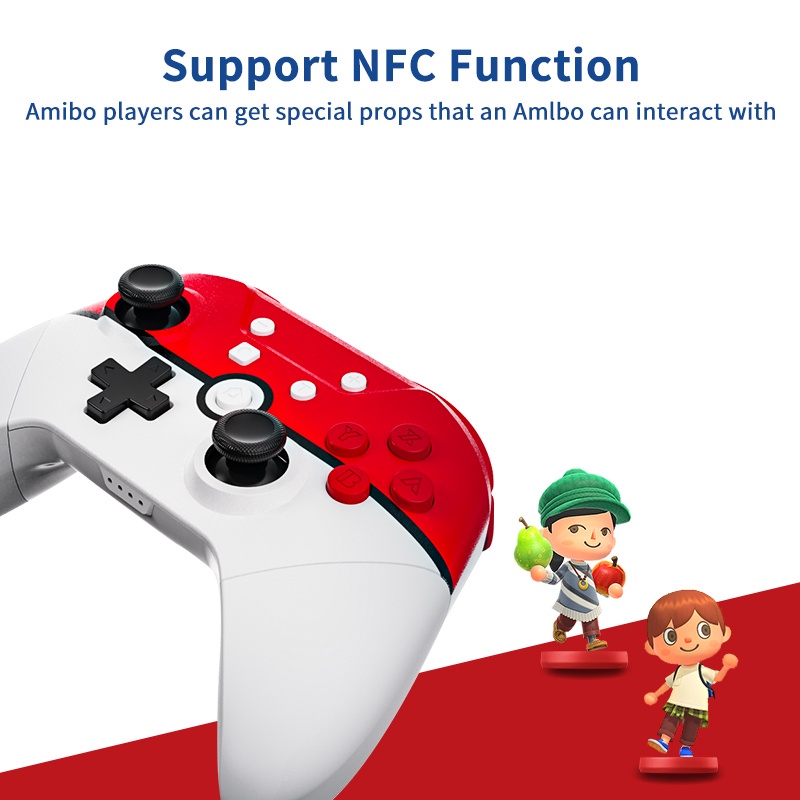 จอยเกมบลูทูธไร้สาย สําหรับ Switch Pro NS Lite PC NFC 6-Axis Doublemotor Gamepad Nintendo Switch