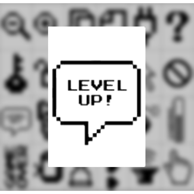 สติ๊กเกอร์ตัดไดคัทลาย Pixel-art (เลเวลอัพ)