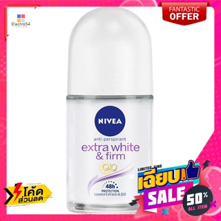 Nivea(นีเวีย) นีเวีย ดีโอ ไวท์ แอนด์ เฟิร์ม คิวเท็น เซรั่ม โรลออน 25 มล. Nivea Deo White &amp; Firm Q10 Serum Roll On 25 ml.