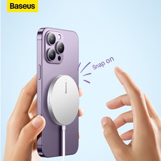 Baseus ที่ชาร์จแม่เหล็กไร้สาย 15W สําหรับ iPhone 14 Qi iPhone 13 12 Mini