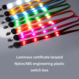 【Choo】พวงกุญแจเชือกคล้องคอ มีไฟ LED สําหรับห้อยบัตรรถบัส 1 ชิ้น