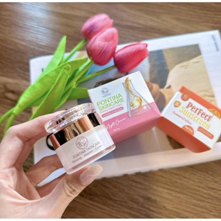 ราคาต่อกระปุกแถมฟรีครีมกันแดด รวม 2 ชิ้น วิตามินโสมไข่มุกเกาหลี PONTINA SKINCARE GINSENG VITAMIN CREAM ปริมาณ 8 กรัม