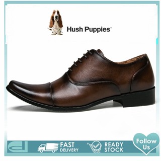 Hush Puppies รองเท้าหนัง รองเท้าทํางาน แบบเป็นทางการ สไตล์เกาหลี สําหรับผู้ชาย