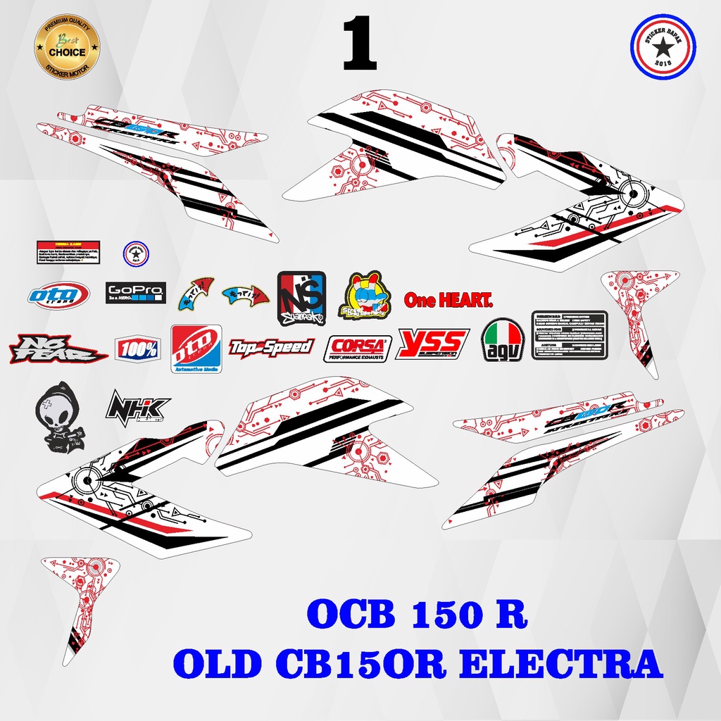สติกเกอร์แถบวาริation CB150R เก่า, สติ๊กเกอร์ CB150R เก่า, OCB 150r