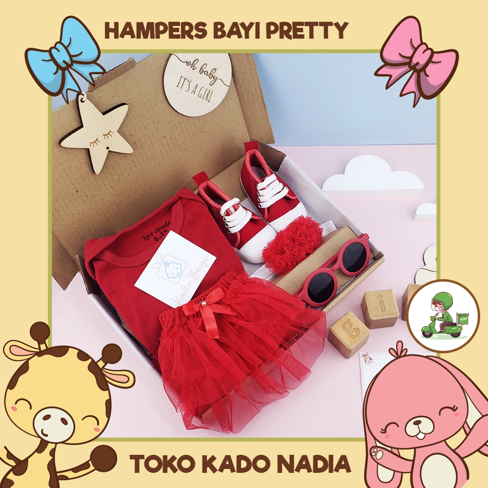 Merah ขัดขวาง BABY NEWBORN PRETTY BABY PARCELS BIRTH ของขวัญ AKIKAH สีแดง