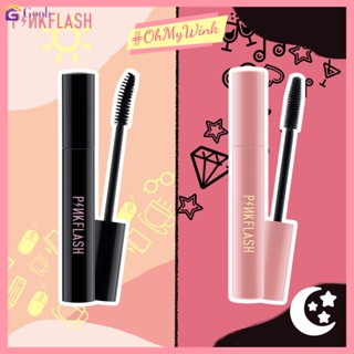 Pinkflash มาสคาร่า มาสคาร่า Day &amp; Night ยาวปริมาณมาสคาร่ากันน้ำไฟเบอร์ ที่ปัดคิ้ว Micro-Curl ธรรมชาติ【Goob】