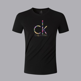 เสื้อยืดคอกลม พิมพ์ลาย Calvin Klein สไตล์ใหม่