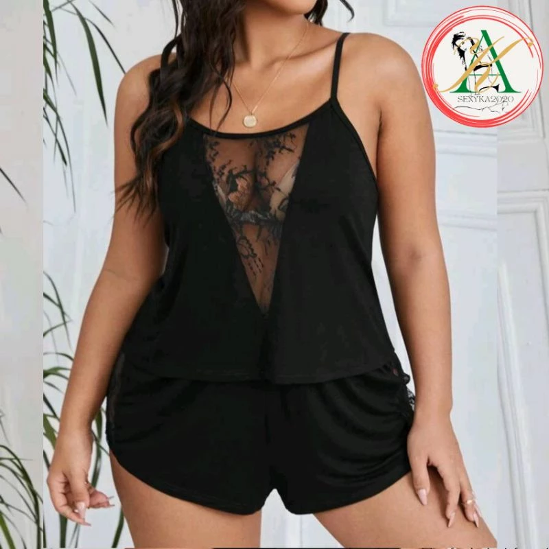 Plus Size ชุดนอนสาวอวบ ชุดนอนไซส์ใหญ่ ชุดนอนไม่ได้นอนสาวอวบ เซ็ตชุดนอน 1XL-5XL ไม่ระบุรายการสินค้า thumbnail 4