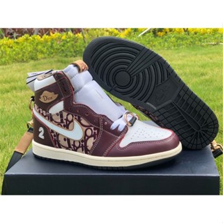 Nm8s Dior x Air Jordan 1 High OG สีแดง CD0461-300