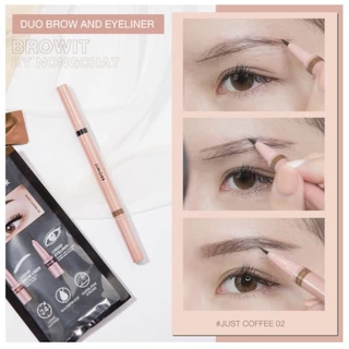 Browit by Nongchat Browit Duo Brow And Eyeliner เขียนคิ้ว และ อายไลน์เนอร์ (1 แท่ง)