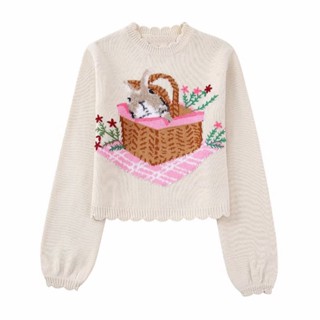 (💥พร้อมส่ง) 🐰Rabbit sweater เสื้อสเวตเตอร์ไหมพรมกระต่าย