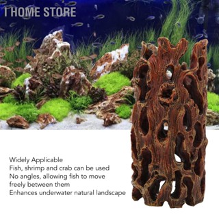 Aquarium Hollow Tree Trunk จำลองเรซิ่นตกแต่งถ้ำ Hideout Fish TANK เครื่องประดับสำหรับจิ้งจกงู