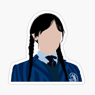 สติ๊กเกอร์กันน้ำ สติ๊กเกอร์ติดรถ แม่เหล็กติดตู้เย็น Wednesday Addams Jenna Ortega WEDA20