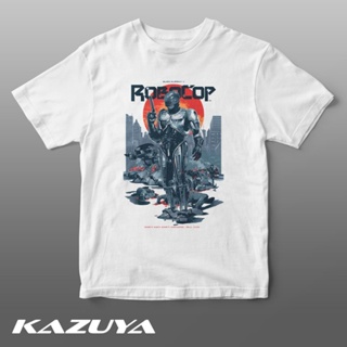 Kazuya TM-0002 ROBOCOP เสื้อยืด ลายภาพยนตร์ Cyberpunk สไตล์วินเทจย้อนยุค_12