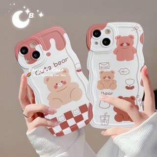 เคสโทรศัพท์มือถือ ขอบหยัก กันกระแทก ลายหมีน้อยน่ารัก สําหรับ Redmi 12C A1 Note 12 11 10 9 8 Pro Redmi 10C 9A 9C 9T 10A Mi 12 11 Lite 11 10T 11T Poco X3 X4 Pro F3