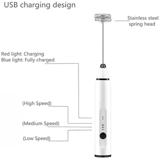 🧊 ICE COFFEE เครื่องตีฟองนม แบบชาร์จ usb มีให้เลือก3สี ที่ตีฟองนม การเกิดฟองอย่างรวดเร็ว ทนทาน