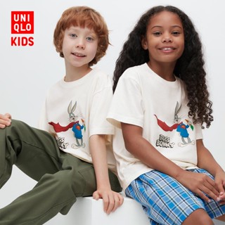 Uniqlo เสื้อยืด แขนสั้น พิมพ์ลาย Looney Tunes สําหรับเด็กผู้ชาย และเด็กผู้หญิง (UT) 454295