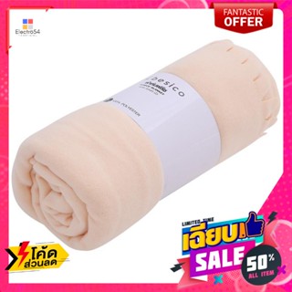 ห้องนอน ผ้าห่มฟลีซ สีครีม ขนาด 50x60 นิ้ว Fleece Blanket Cream Color Size 50x60 inchesผ้าห่ม