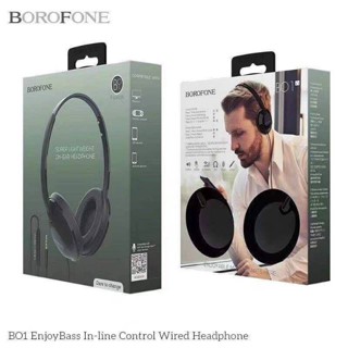 (สินค้าพร้อมส่ง) หูฟัง Borofone Wired headphones BO1 (สีดำ)