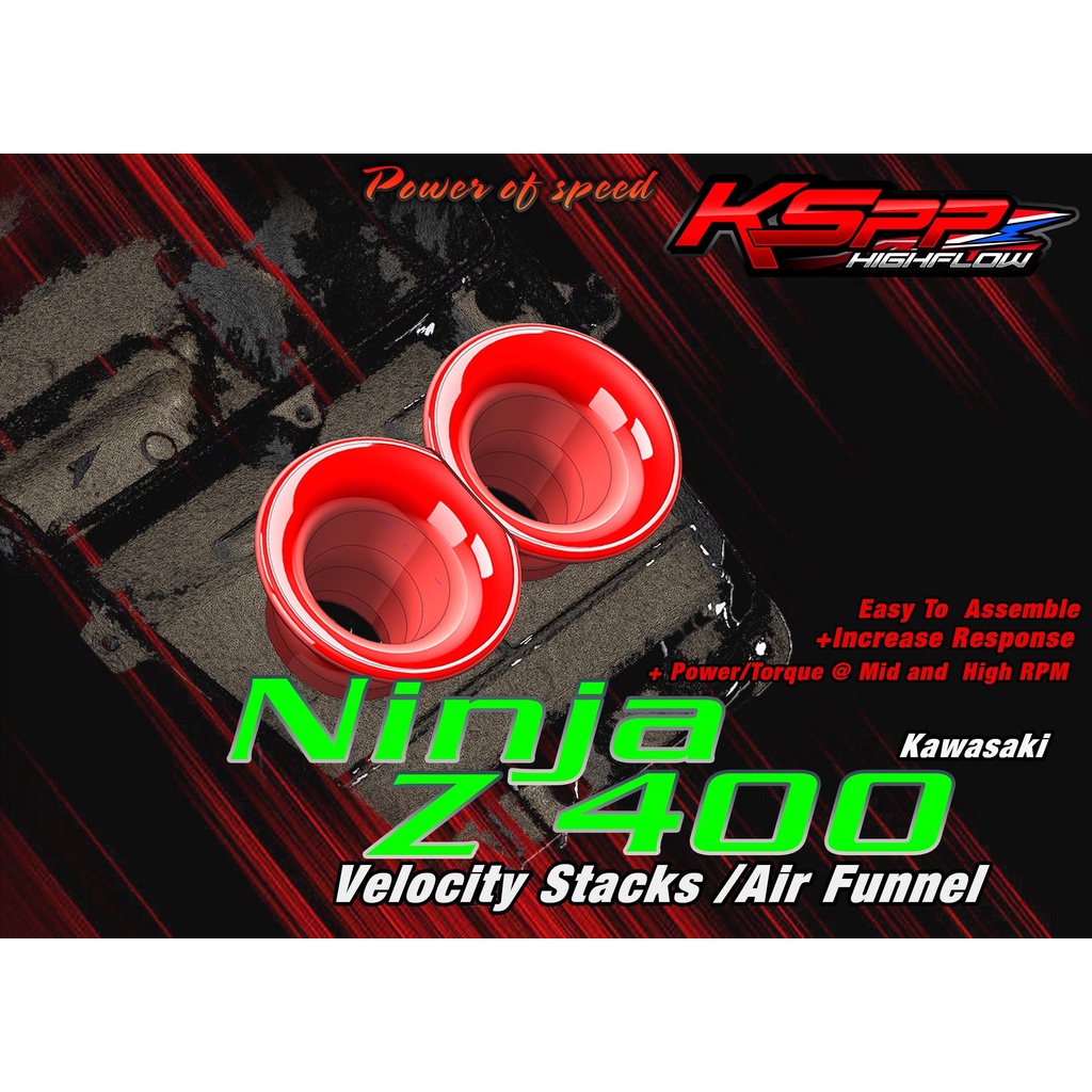 Ninja400 Z400 ปากแตร  Velocity stack Ninja400 Z400 AirFunnel Ninja400 z400 [KSPP]