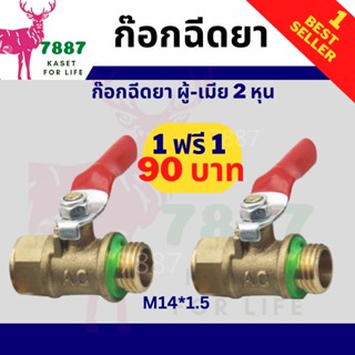 ก๊อกพ่นยา *2 ชิ้น 90 บาทเท่านั้น***บอลวาล์ว พ่นยา ผู้-เมีย ทองเหลือง 1/4 วาล์วพ่นยา วาล์วทองเหลือง 2 หุน ข้อต่อสายพ่นยา