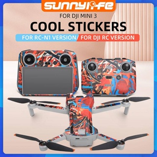 Sunnylife สติกเกอร์ฟิล์ม ป้องกันรอยขีดข่วน พร้อมรีโมตคอนโทรล สําหรับ DJI Mini3