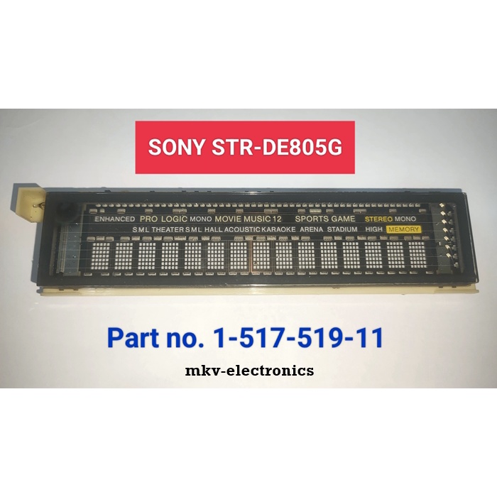 (1ชิ้น) หน้าจอเครื่องเสียง โซนี่ SONY รุ่นเครื่อง STR-DE805G , Part no. 1-517-519-11 (สินค้ามือสอง) 