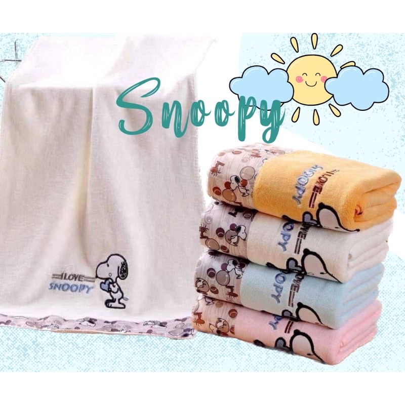 เซตผ้าเช็ดตัว ผ้าขนหนู Snoopy🧸พร้อมส่ง‼️