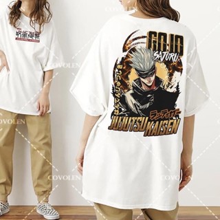 Anime Jujutsu Fashion T shirt Korean Oversized Tees Gojo Unisex Tops_05